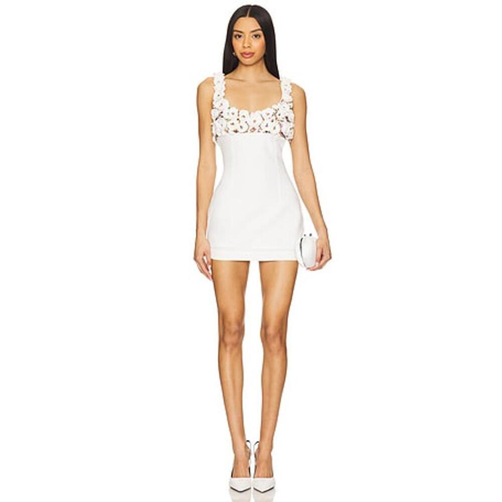 LA FUORI Frosted Chloe Mini Dress in White